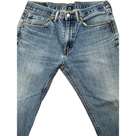 Levis Mens 505 Classic Stone Wash Jeans 34x30 - Picture 3 of 11